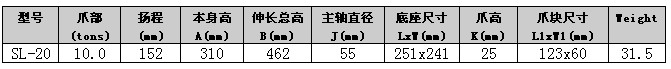 SL-20千斤頂 SL-20千斤頂